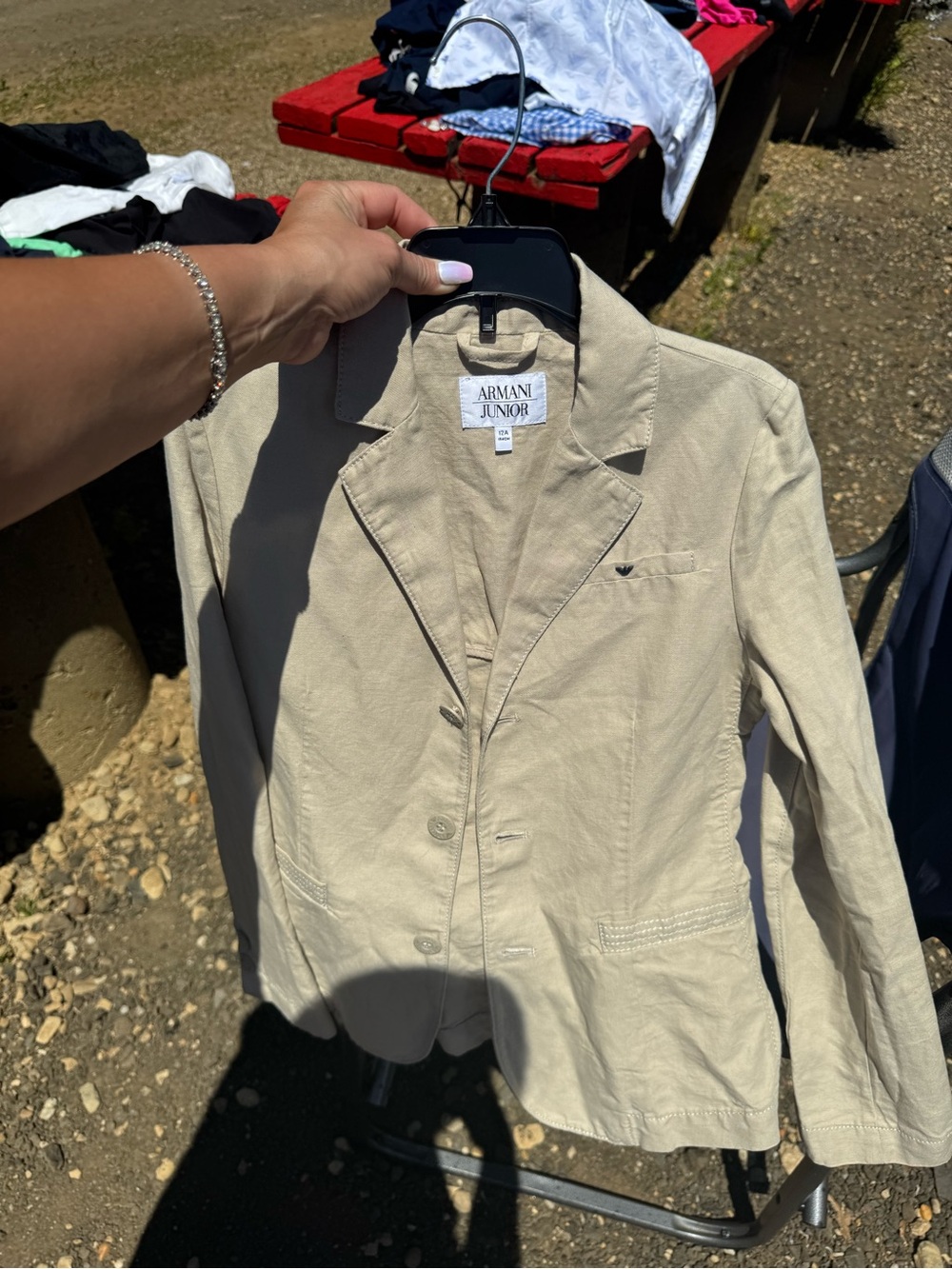 Armani Junior Light Beige Girls' Blazer